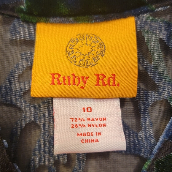 Ruby Rd Sheer Whimsigoth Button Up Size 10 - Picture 2 of 3